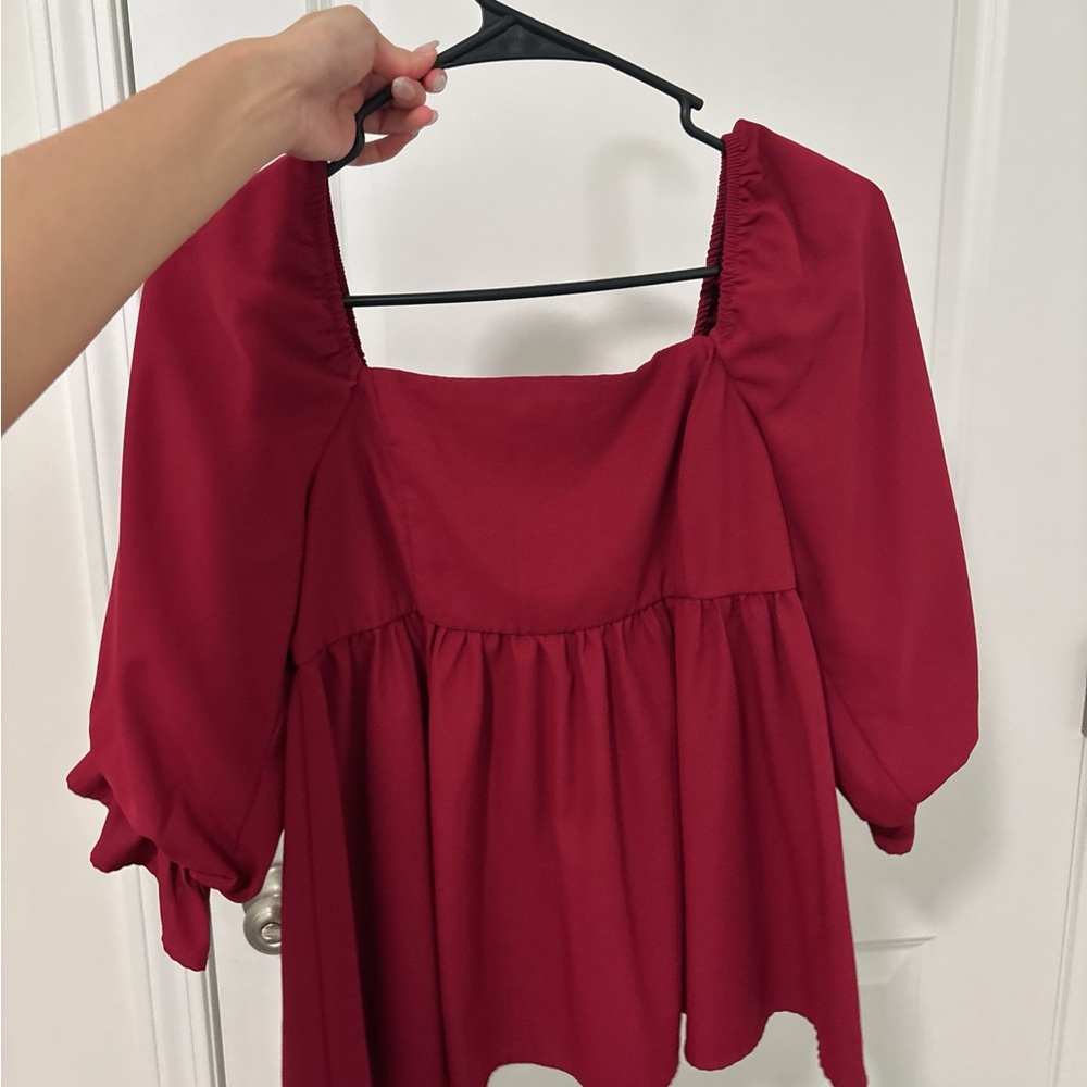 Chic Burgundy Blouse for Women